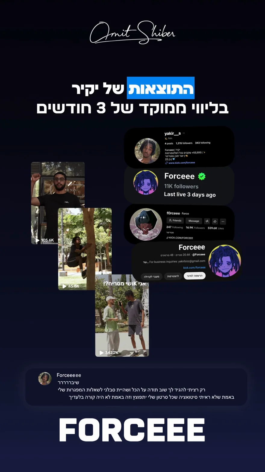 סטורי: התוצאות של יקיר אחרי שלושה חודשי ליווי ממוקד